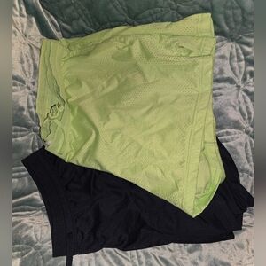 Yellow and Navy Athletic Shorts. Set Of 2.